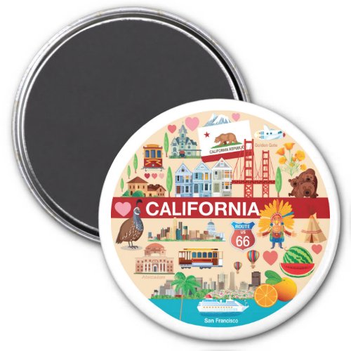 California Travels Magnet