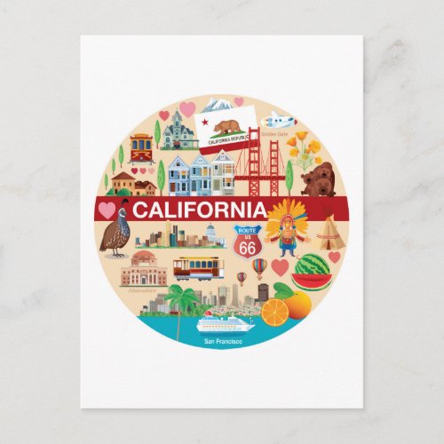 California Travels Postcard
