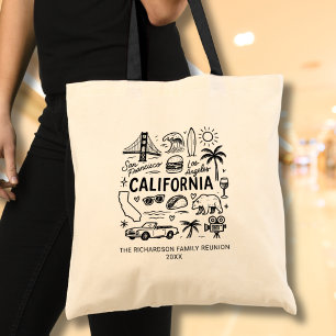 California Trip Family Reunion Personalized Tote Bag