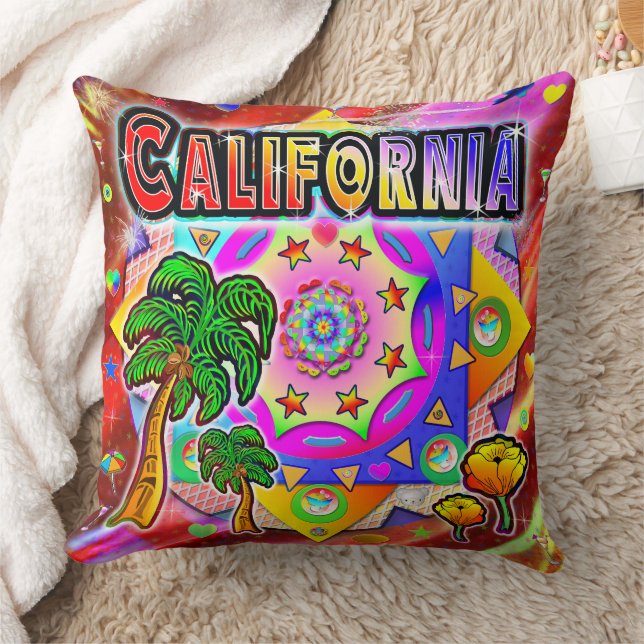 California Tropical Friends Pillow (Blanket)