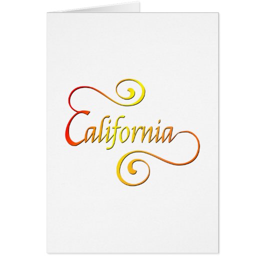 California Typography Art Cards (Front)