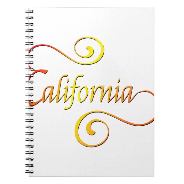 California Typography Art Notebook (Front)