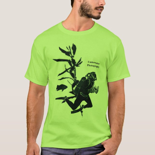 California Underwater Photography Diver with Fish T-Shirt (Front)