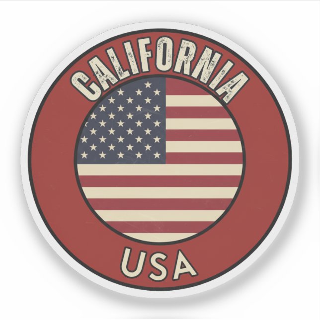 California United States Sticker (Front)