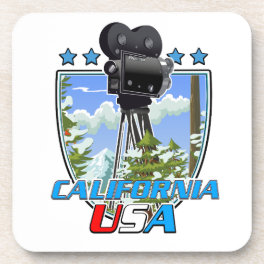 California USA Beverage Coaster