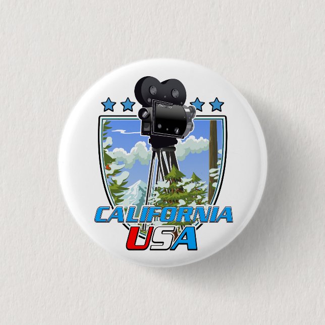California USA Button (Front)