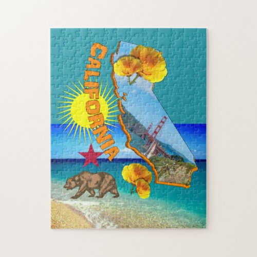 California USA Colorful Picture Jigsaw Puzzle