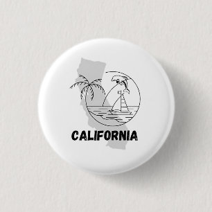 CALIFORNIA USA design Button