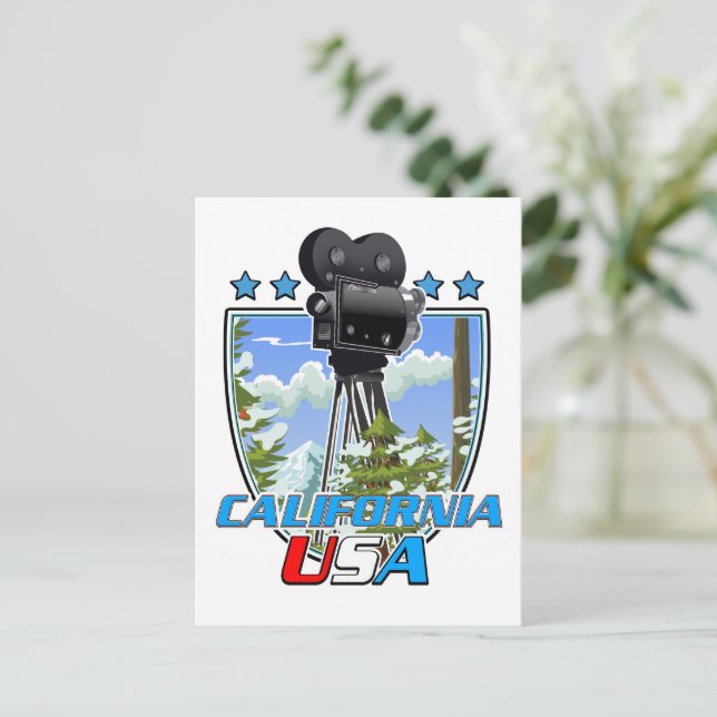 California USA Holiday Postcard (Standing Front)