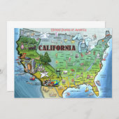 California USA Map Card (Front/Back)