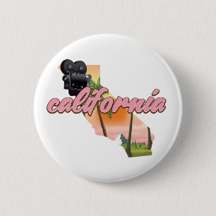California USA map poster Button