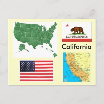 California  Usa Postcard by archemedes at Zazzle