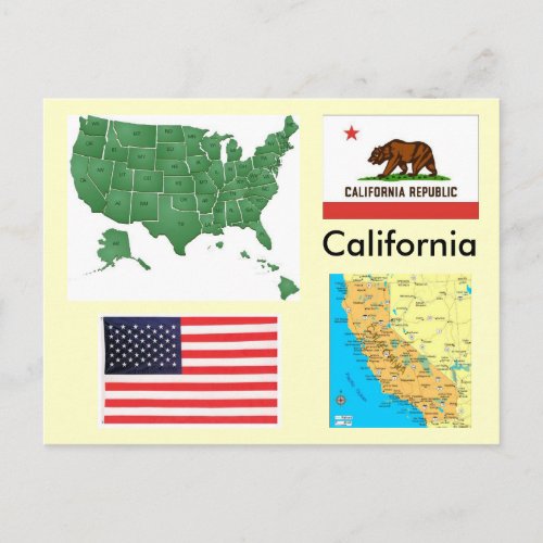 California USA Postcard