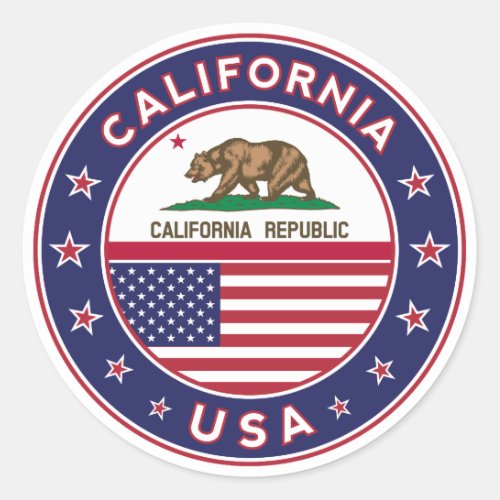 California USA States California sticker