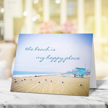 California Vacation Beach Is My Happy Place Script Card