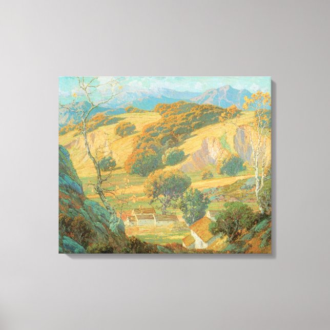 California Valley Farm Maurice Braun Fine Art Canvas Print (Front)