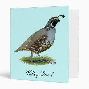 California Valley Quail 3 Ring Binder
