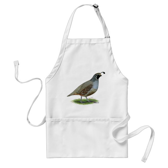 California Valley Quail Adult Apron (Front)