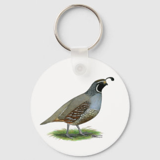 California Valley Quail Keychain