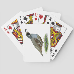 California Valley Quail Poker Cards