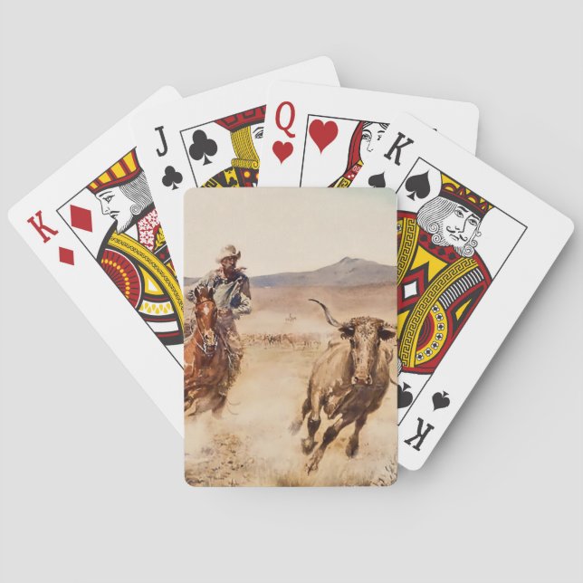 “California Vaquero” by Edward Borein Poker Cards (Back)