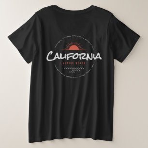 California Venice Beach Vintage Sunset Surf Plus Size T-Shirt