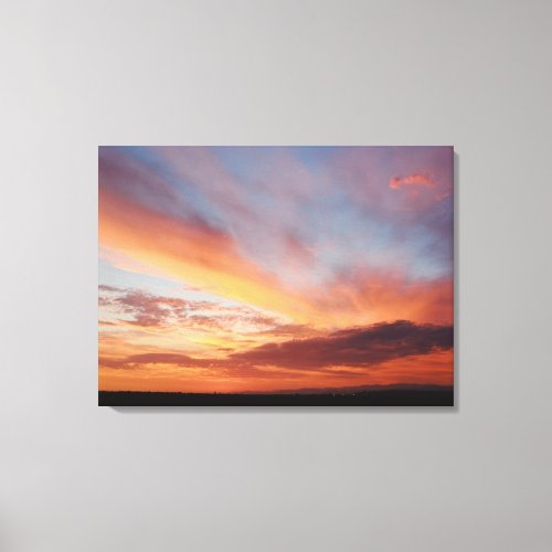 California Ventura County Sunset Sky Photo Art Canvas Print