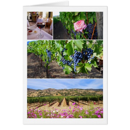 California Vineyard Collage Cards (Front)