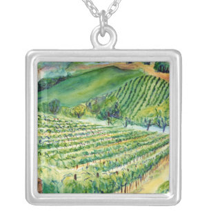 California Vineyard Silver Necklace