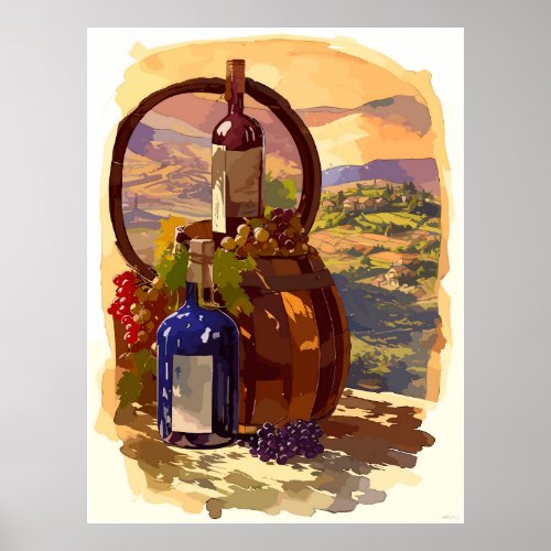 California Vineyard Vintage Poster