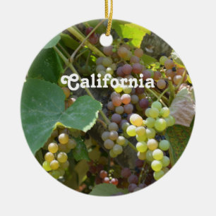 California Vineyards Ceramic Ornament