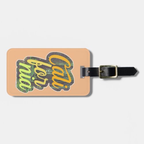 California Vintage Lettering Retro Logo Luggage Tag