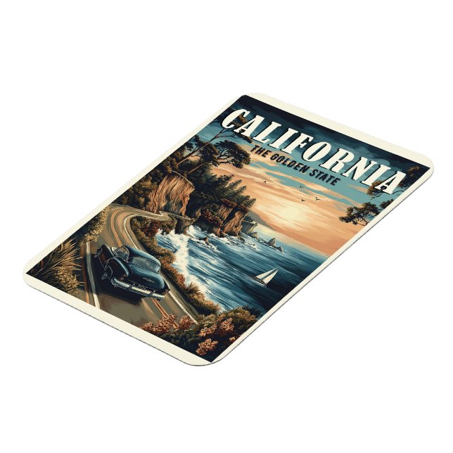 California Vintage  Magnet (Left Side)