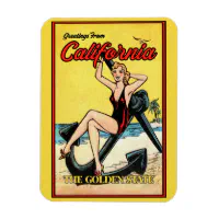 Clean Dirty Dishwasher Magnet Sign Retro Pinup