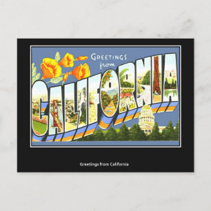 California Vintage Postcard