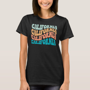 California Vintage Retro Wavy Groovy, California l T-Shirt