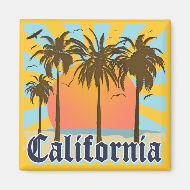 California Vintage Souvenir Magnet (Front)