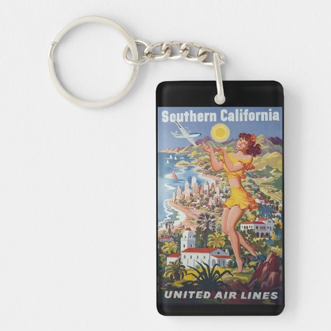 California vintage souvenirs keychain (Front)