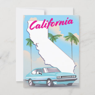 California Vintage style Vacation poster