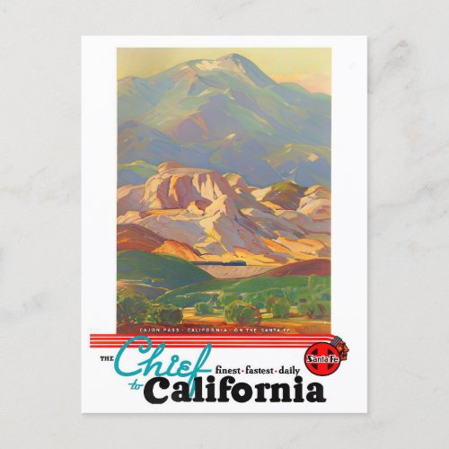 California vintage travel postcard