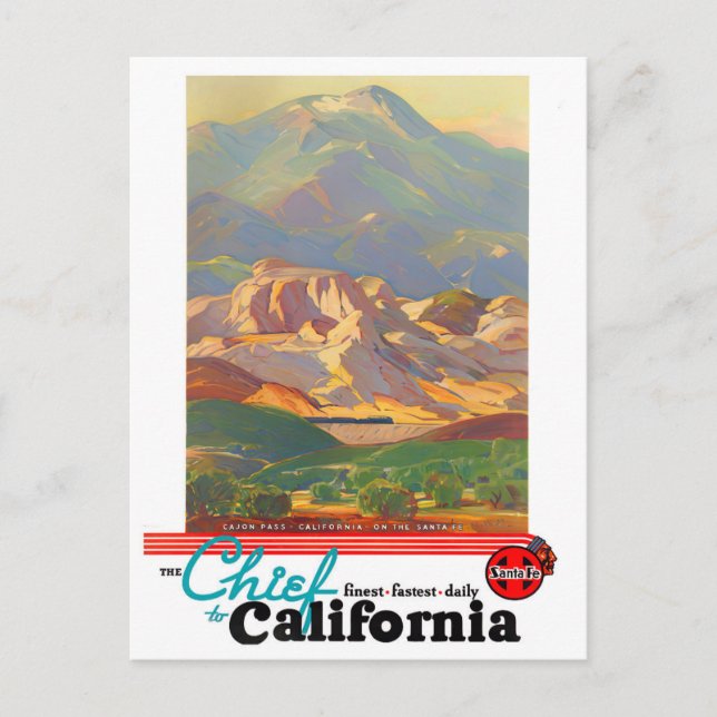 California vintage travel postcard (Front)