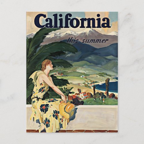 California Vintage Travel Postcard