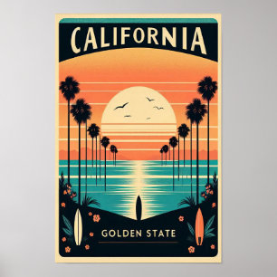 California Vintage Travel Poster