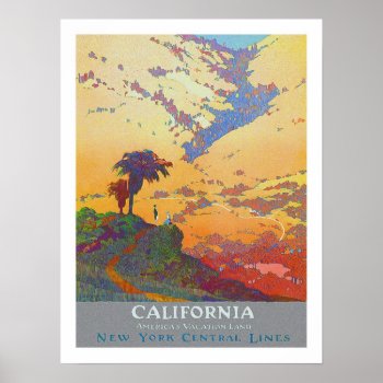 California Vintage Travel Poster by peaklander at Zazzle