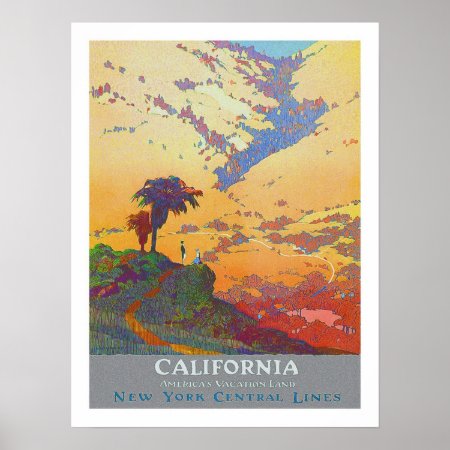 California Vintage Travel Poster