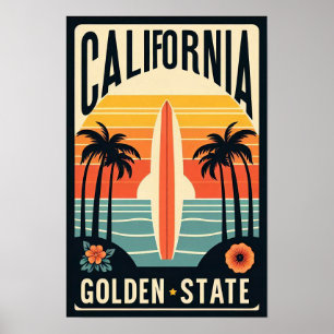 California Vintage Travel Poster