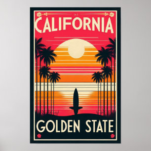 California Vintage Travel Poster