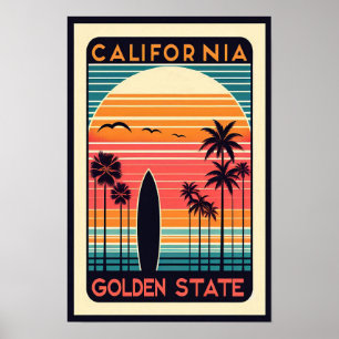 California Vintage Travel Poster