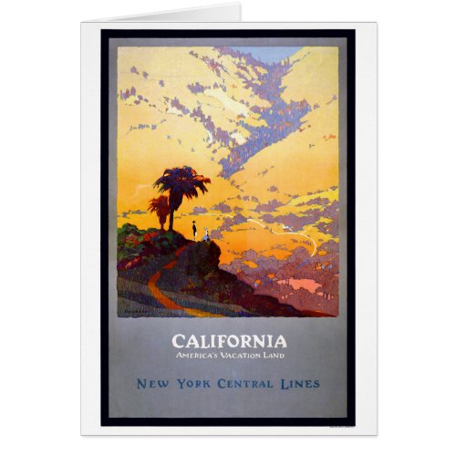 California Vintage Travel Poster Restored