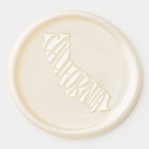 California wedding detail wax seal sticker